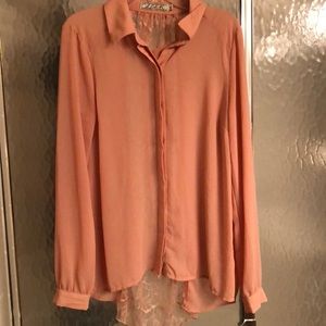 Button up sheer top